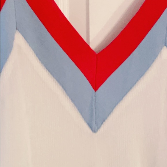 Sandro white V neck knitted dress-S - Picture 3 of 4